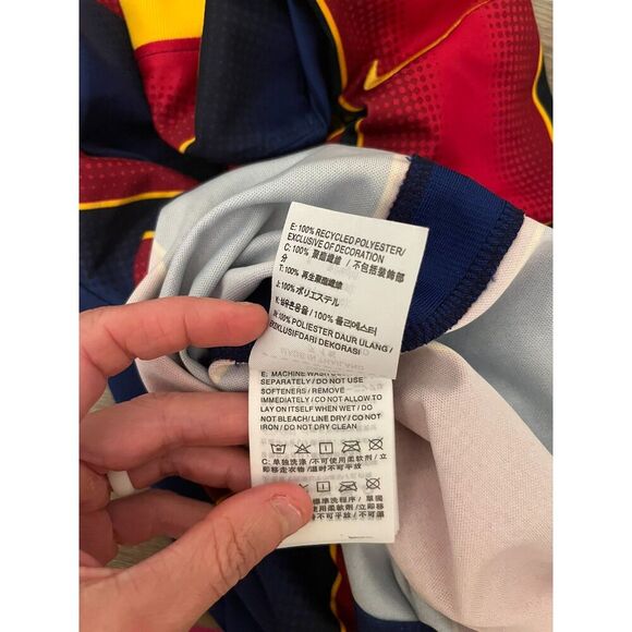 Nike Dri-Fit FC Barcelona Lionel Messi Jersey Short Sleeve Men's M *Flaw - Picture 13 of 15